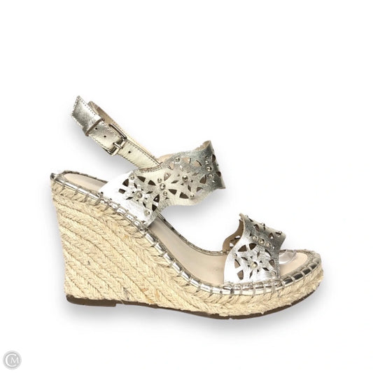 Sandals Heels Wedge By Marc Fisher In Gold, Size: 8.5