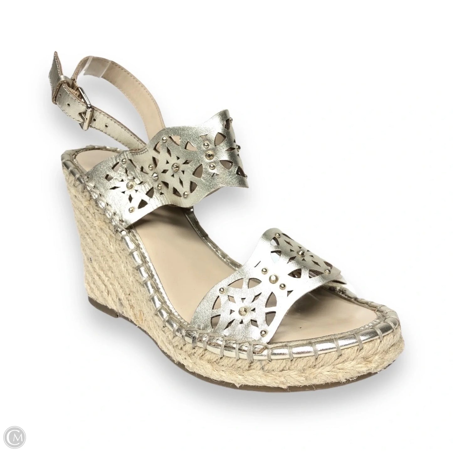 Sandals Heels Wedge By Marc Fisher In Gold, Size: 8.5