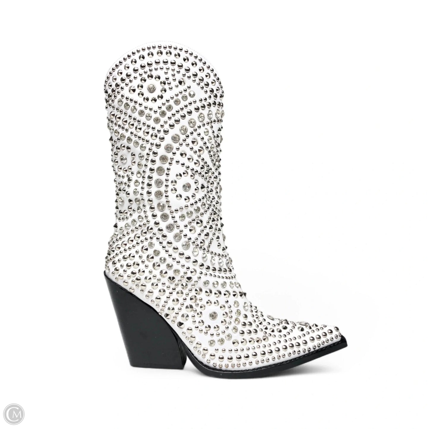 Boots Western By Jeffrey Campbell In Silver & White, Size: 7