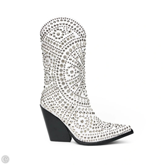 Boots Western By Jeffrey Campbell In Silver & White, Size: 7