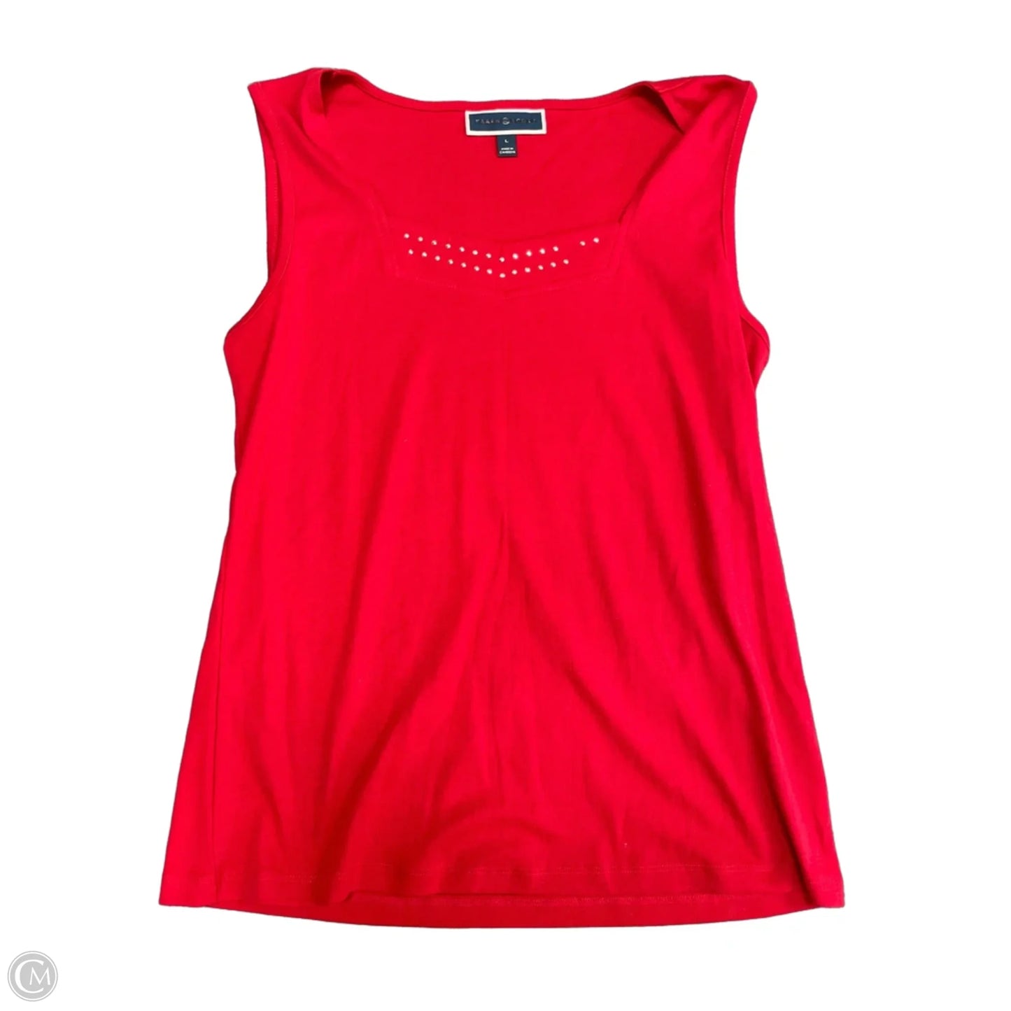 Top Sleeveless Basic By Karen Scott In Red, Size: L