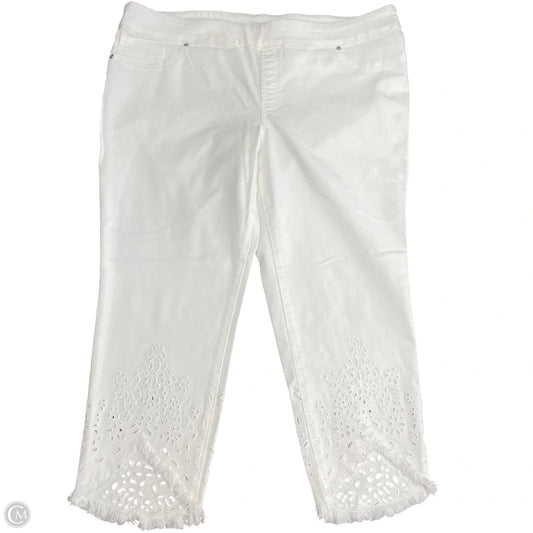 Jeans Jeggings By Chicos In White, Size: 18