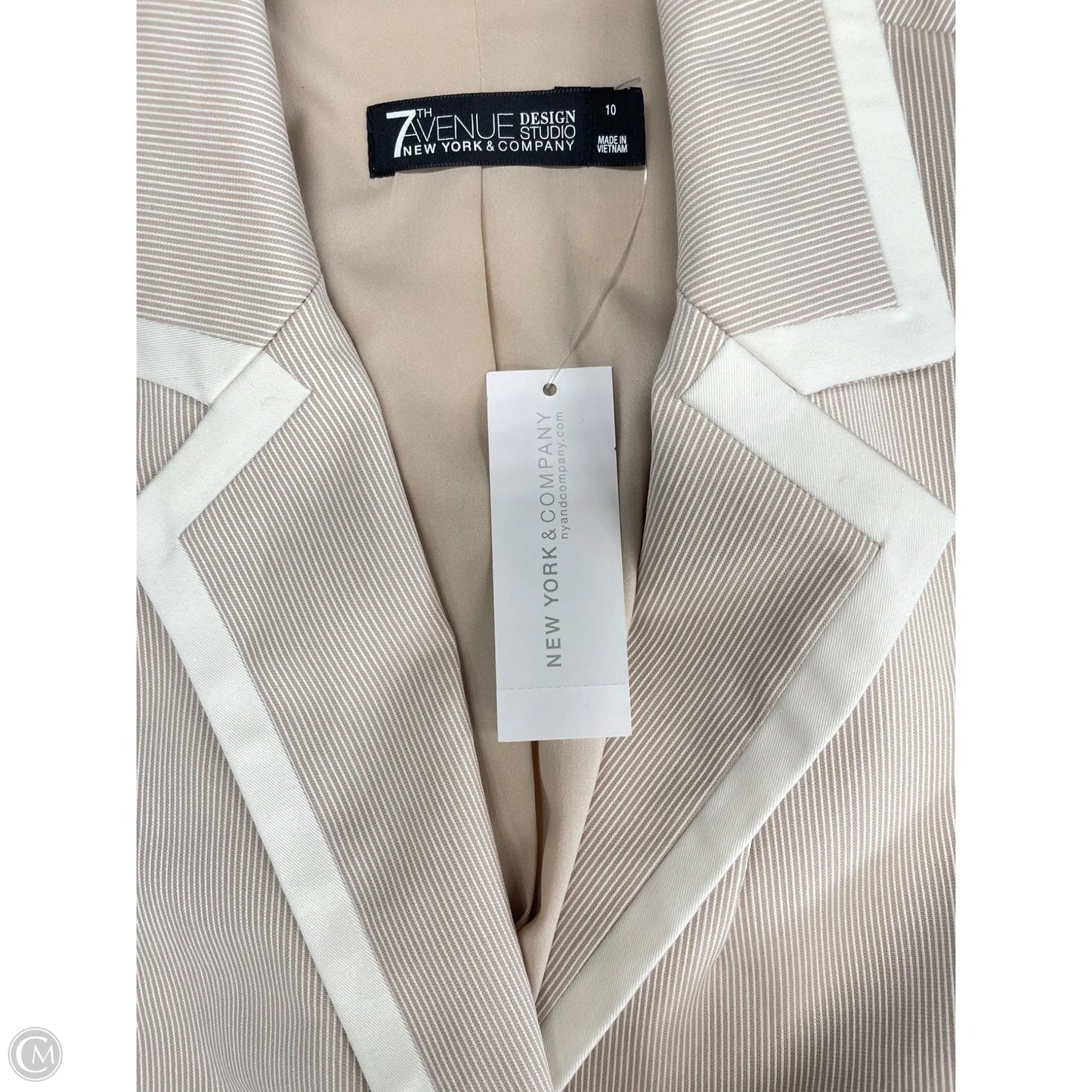Blazer By New York And Co In Cream, Size: 10
