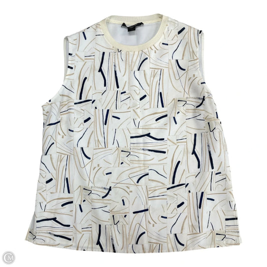 Top Sleeveless By St. John In Ivory, Size: L