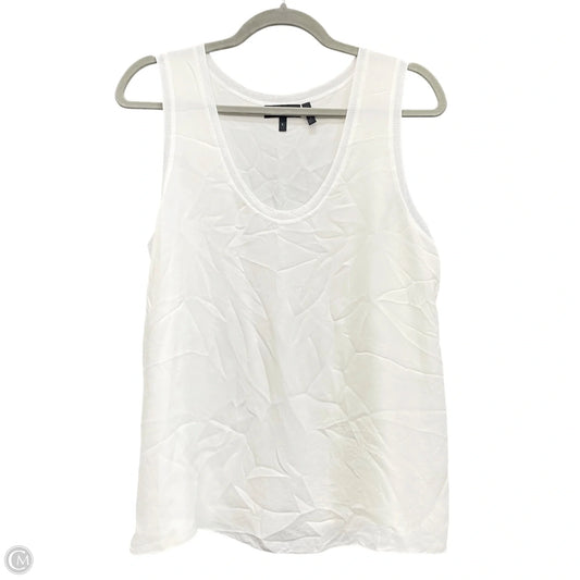 Top Sleeveless By Theory In Ivory, Size: L