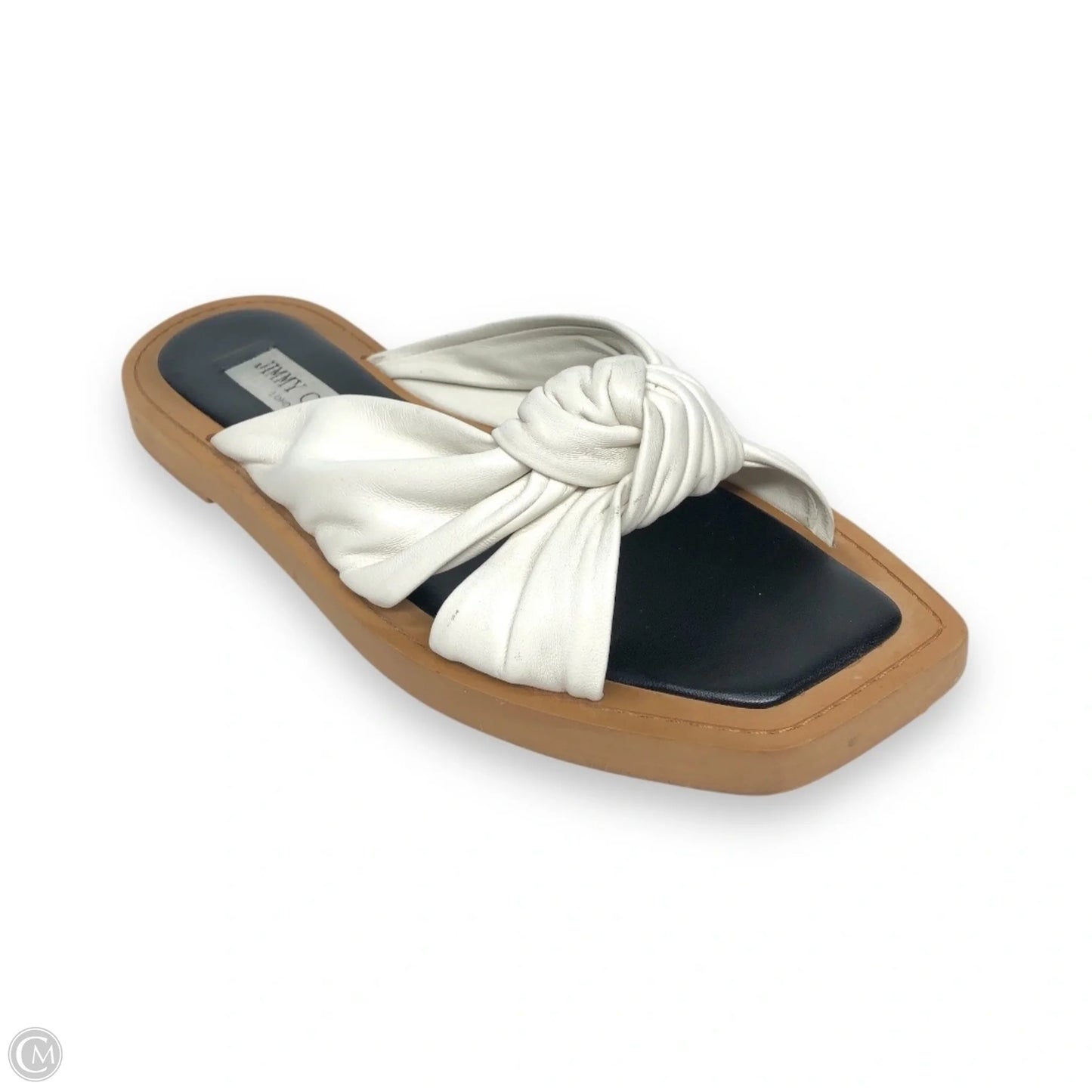 Sandals Luxury Designer By Jimmy Choo In White, Size: 8