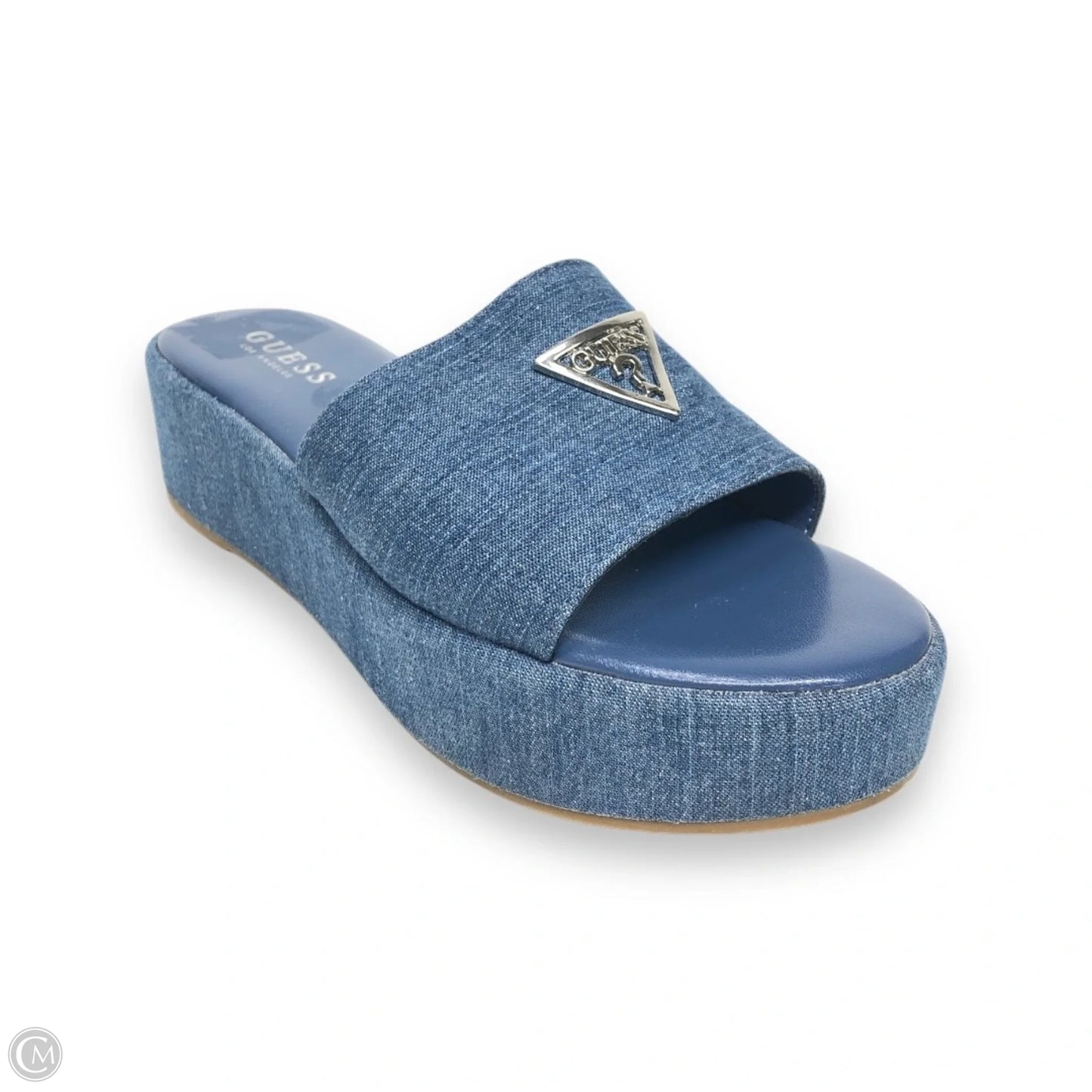 Sandals Heels Platform By Guess In Blue, Size: 8.5