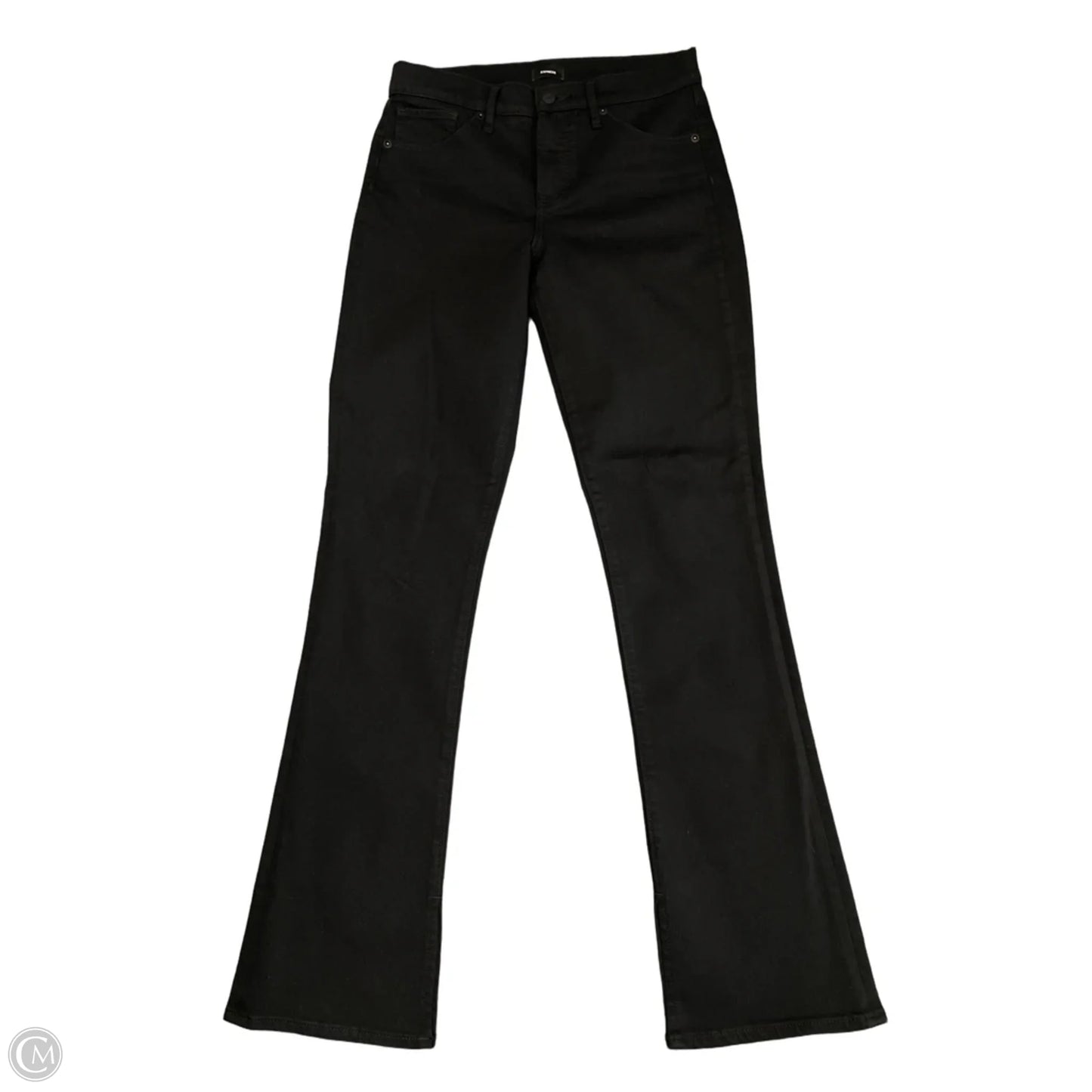 Jeans Straight By Express In Black Denim, Size: 6