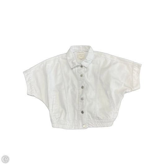 Jacket Denim By Habitat In White Denim, Size: S