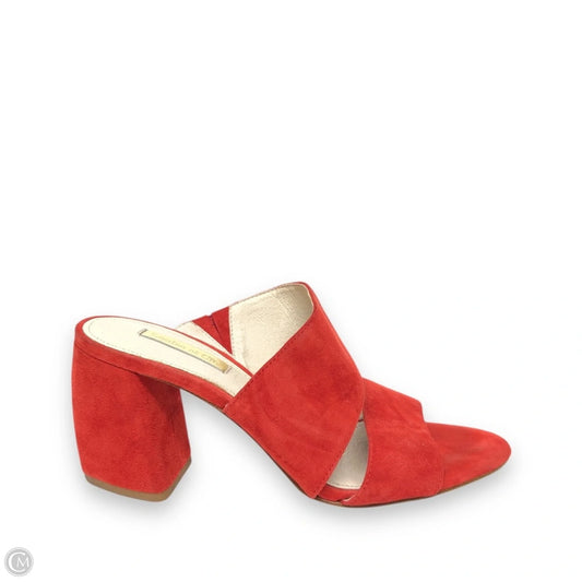 Sandals Heels Block By Louise Et Cie In Red, Size: 7