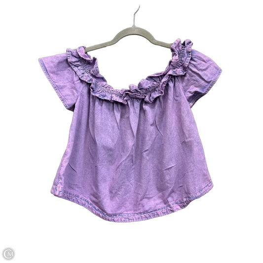 Top Short Sleeve By Free People In Purple, Size: S