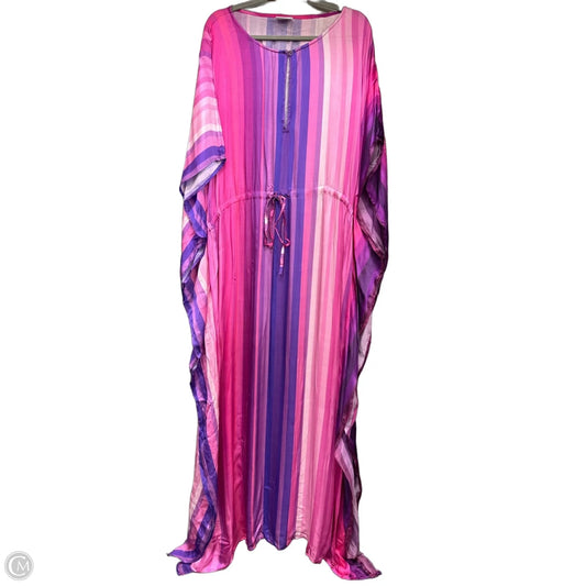 Dress Casual Maxi By Cmb In Pink & Purple, Size: Osfm