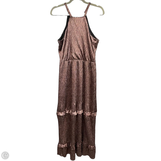Dress Casual Midi By Clothes Mentor In Rose Gold, Size: M