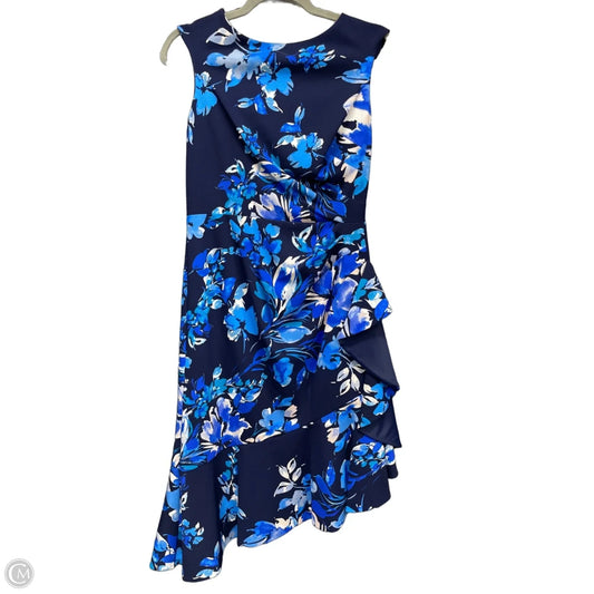 Dress Casual Midi By Eliza J In Blue & White, Size: 6