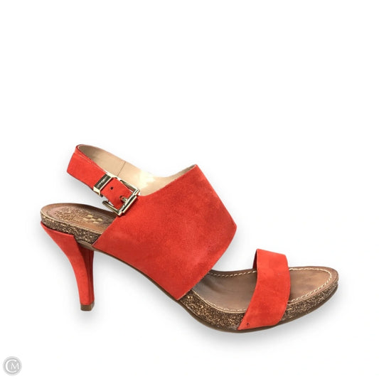 Sandals Heels Kitten By Vince Camuto In Red, Size: 7.5