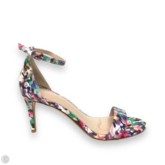 Sandals Heels Stiletto By Kelly And Katie In Green & Purple, Size: 7.5