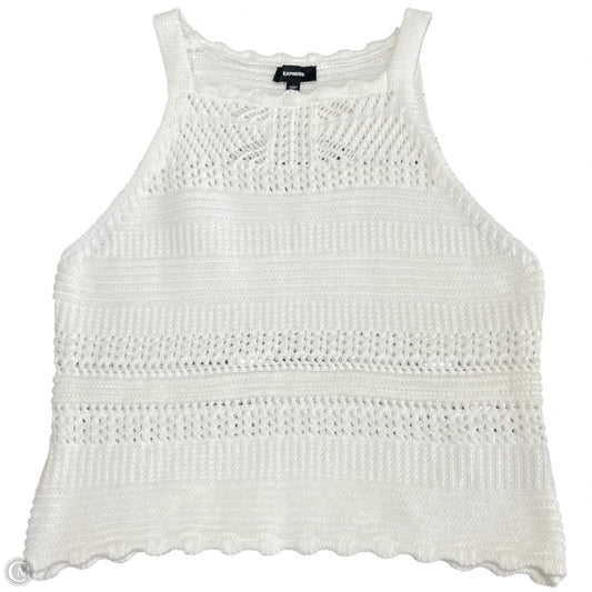 Top Sleeveless By Express In White, Size: M