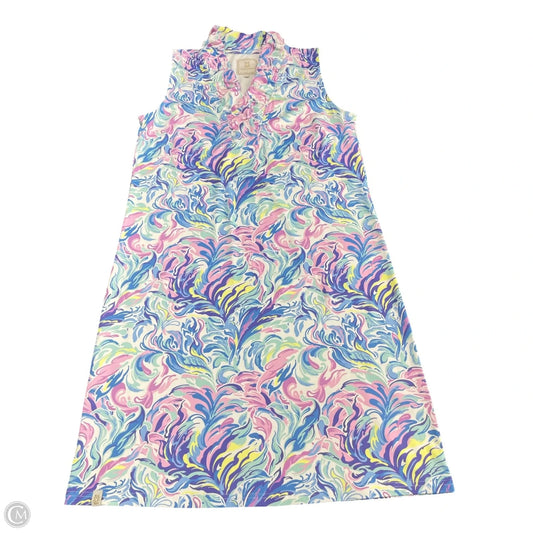 Dress Casual Midi By Simply Southern In Blue & Pink, Size: L