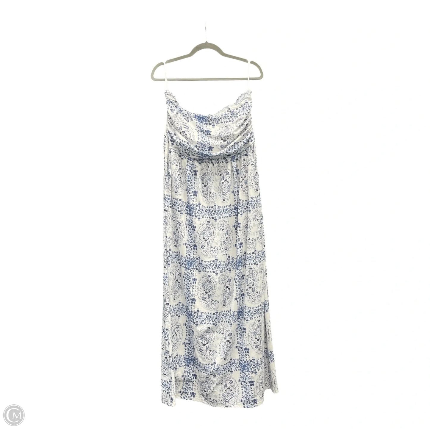 Dress Casual Maxi By Grace Karin In Blue & White, Size: Xl