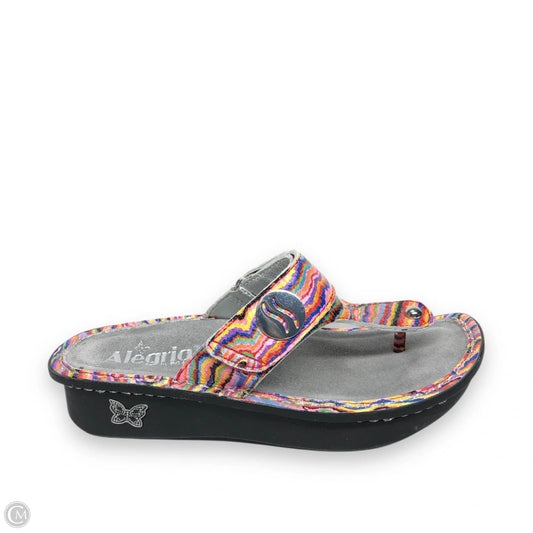 Sandals Heels Platform By Alegria In Multi-colored, Size: 7