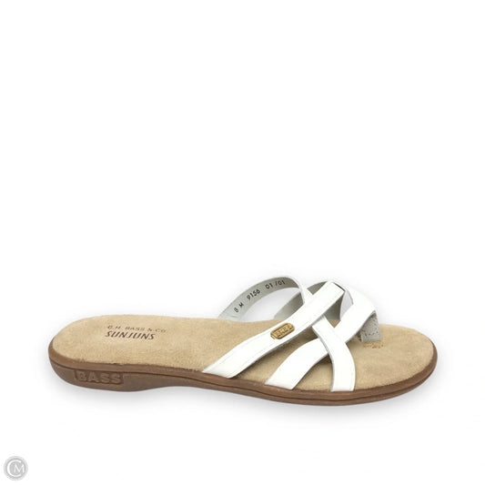 Sandals Flats By Gh Bass And Co In White, Size: 8