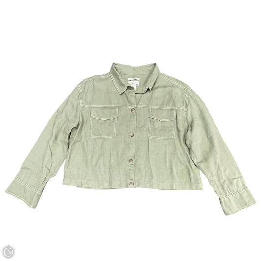 Jacket Shirt By Rachel Zoe In Green, Size: Xl