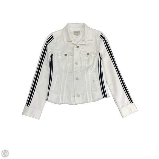 Jacket Denim By Liverpool In White Denim, Size: Xs