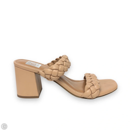 Sandals Heels Block By Dv In Beige, Size: 8.5