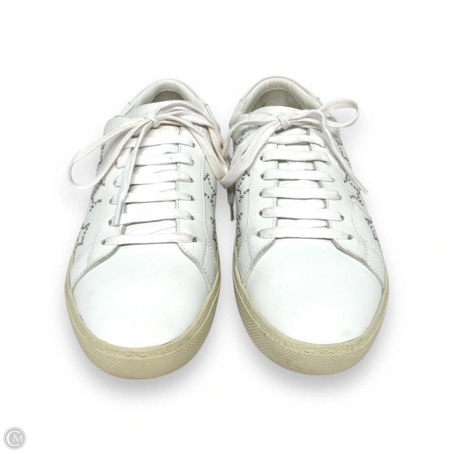 Shoes Luxury Designer By Yves Saint Laurent In White, Size: 10