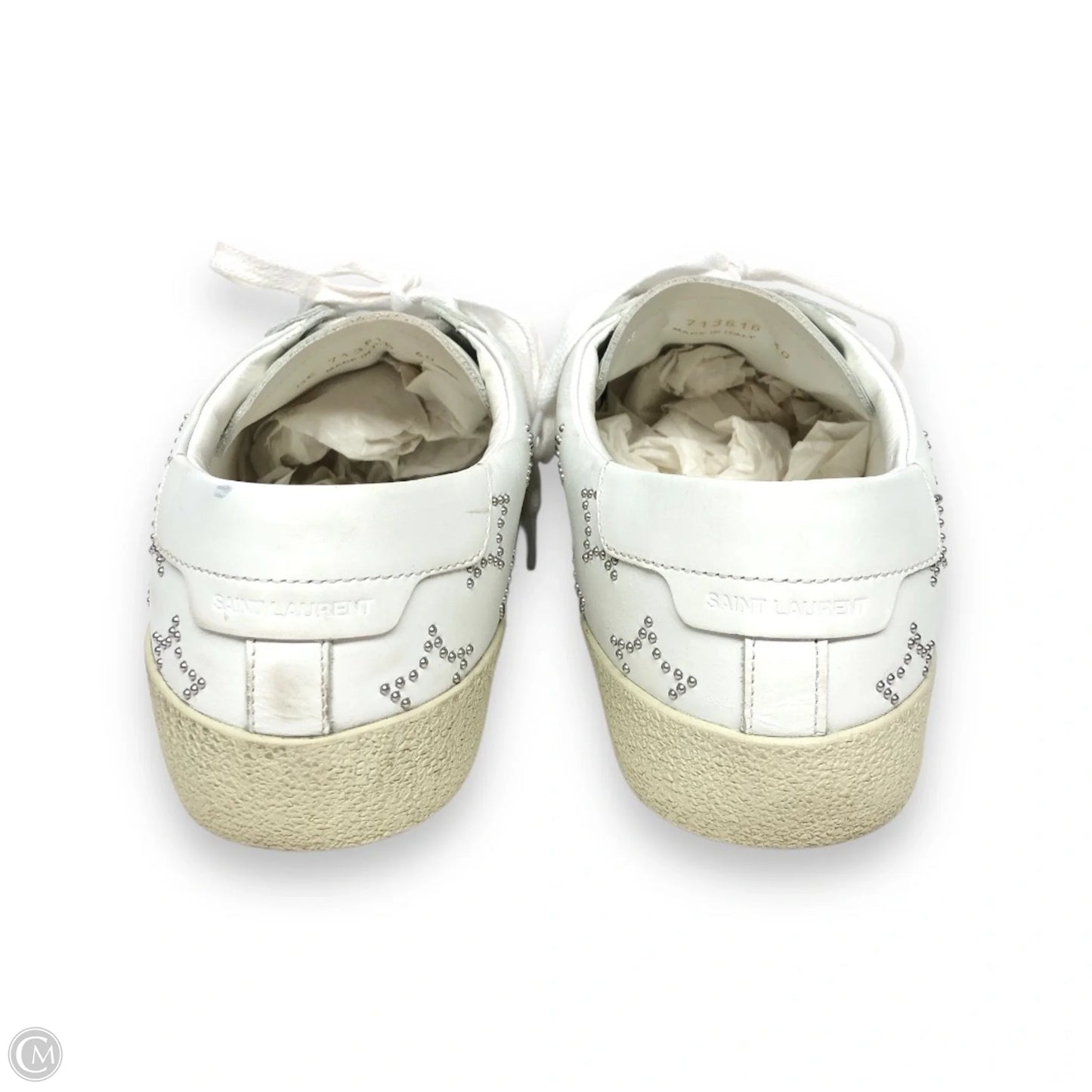 Shoes Luxury Designer By Yves Saint Laurent In White, Size: 10
