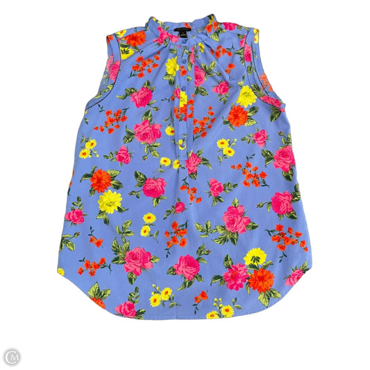 Top Sleeveless By Ann Taylor In Blue & Red, Size: S