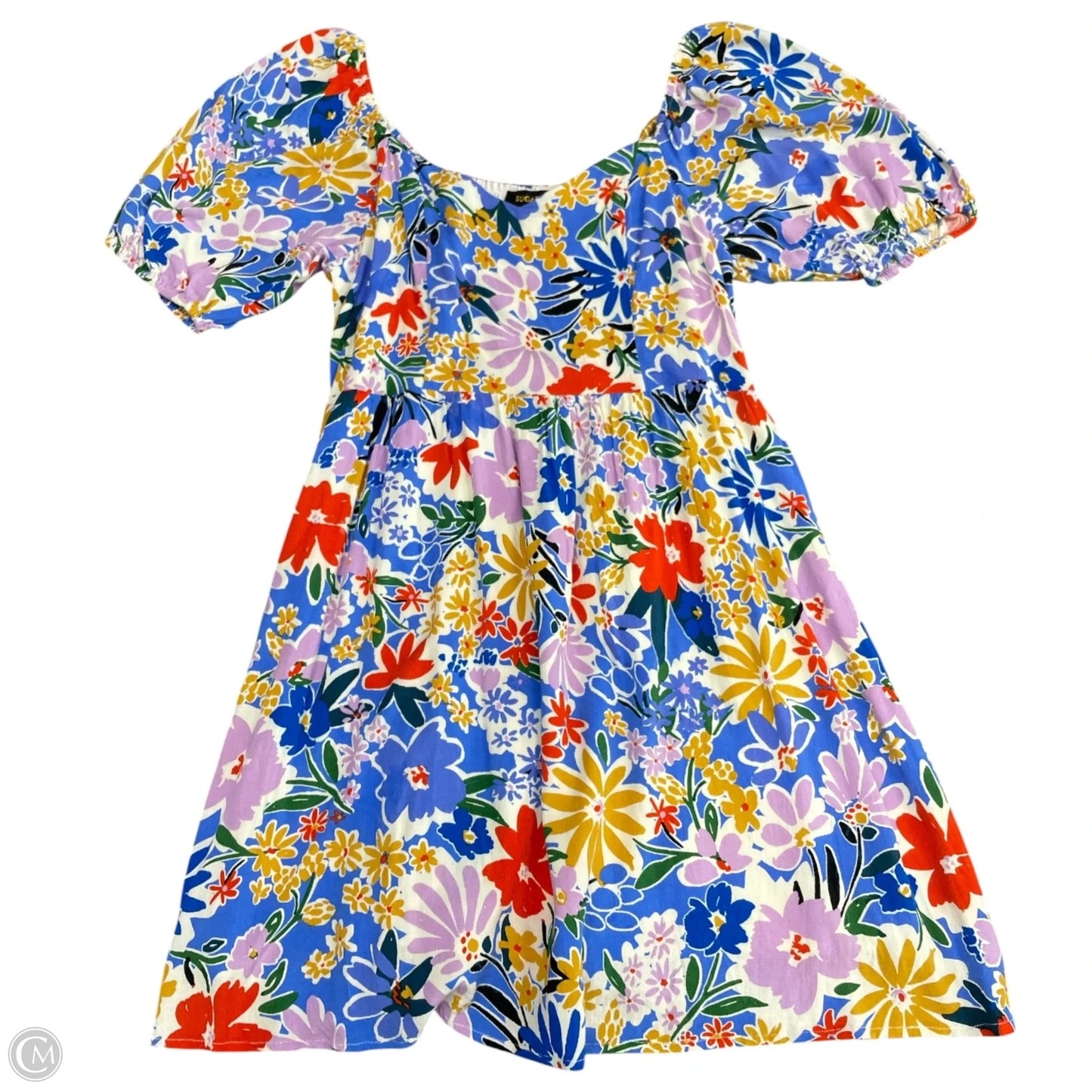 Dress Casual Short By Sugar Lips In Floral Print, Size: L
