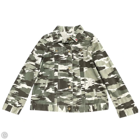 Jacket Denim By Ingrid & Isabel In Camouflage Print, Size: M