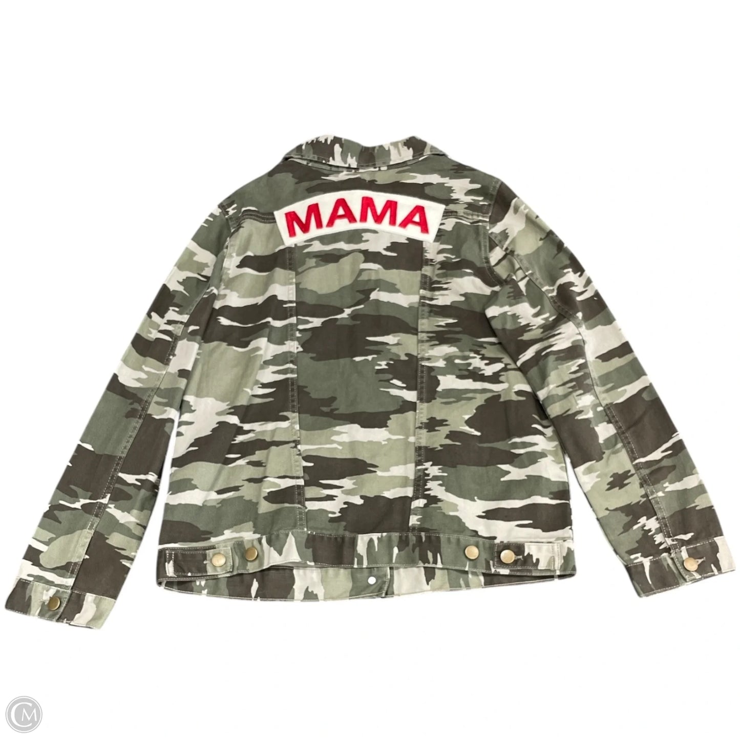 Jacket Denim By Ingrid & Isabel In Camouflage Print, Size: M