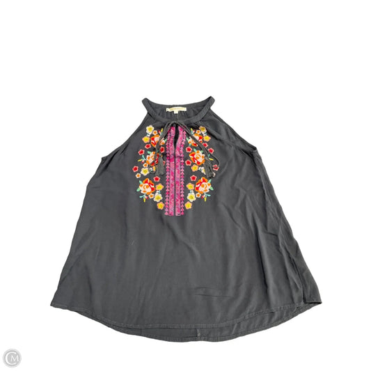 Top Sleeveless By Andree By Unit In Grey, Size: S
