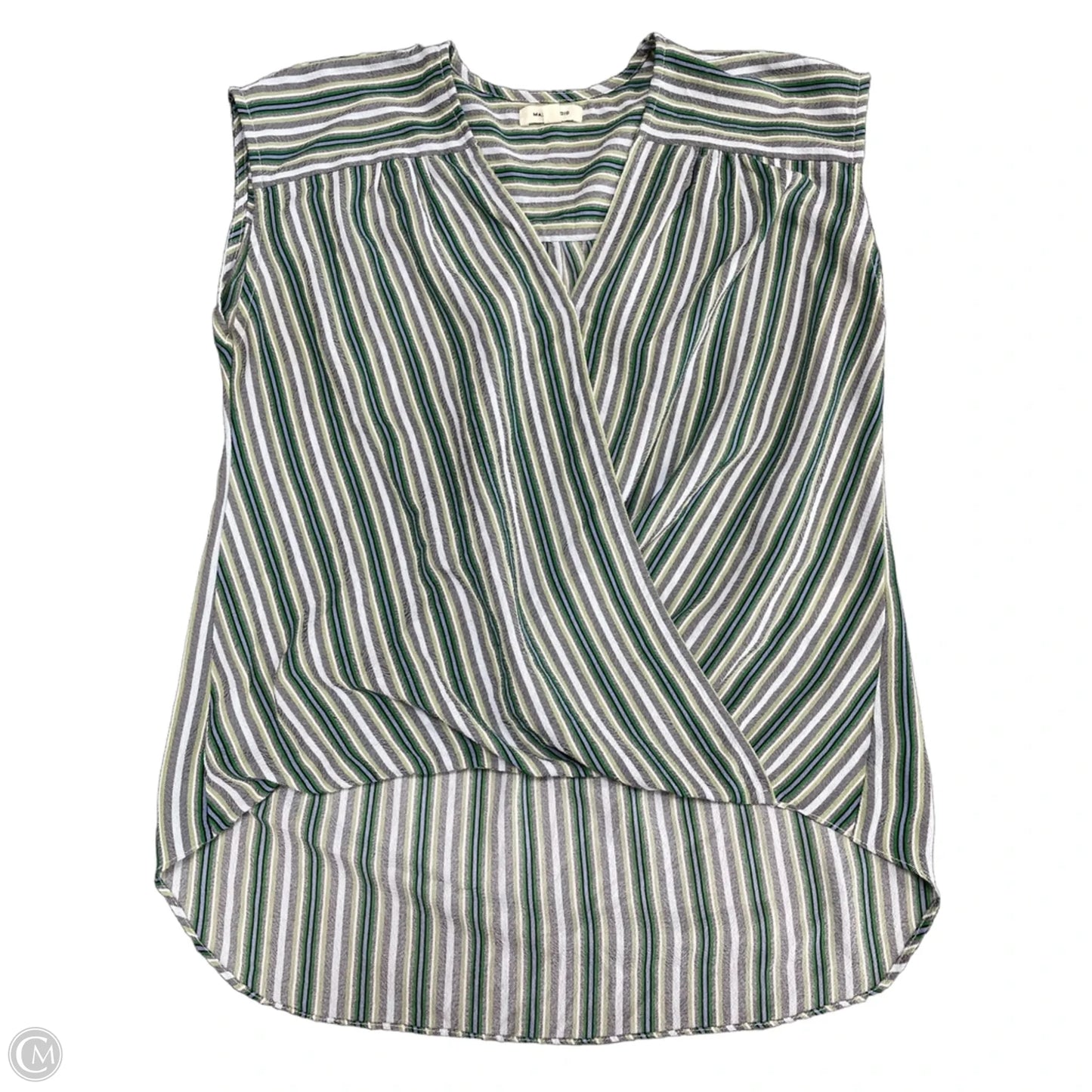 Top Short Sleeve By Max Studio In Blue & Green, Size: S