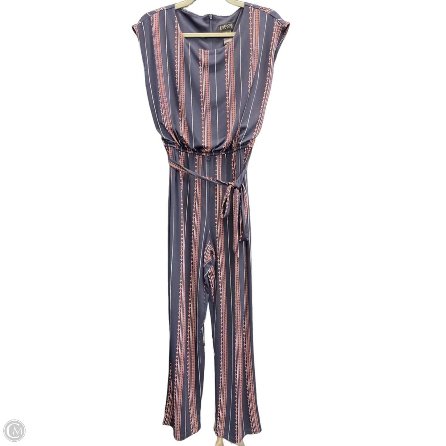 Jumpsuit By Enfocus In Blue & Orange, Size: 6