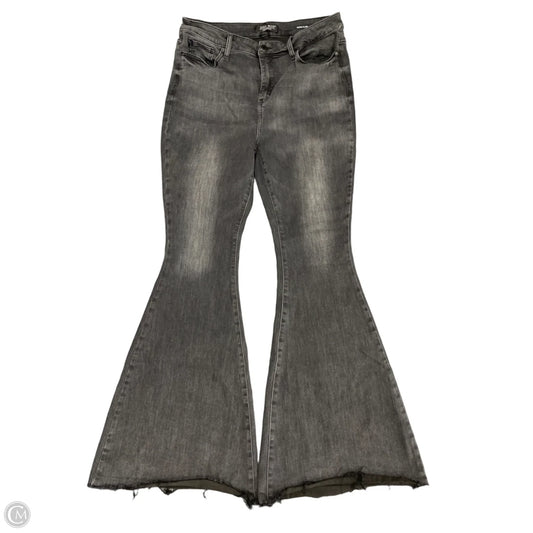 Jeans Flared By Judy Blue In Black Denim, Size: 14