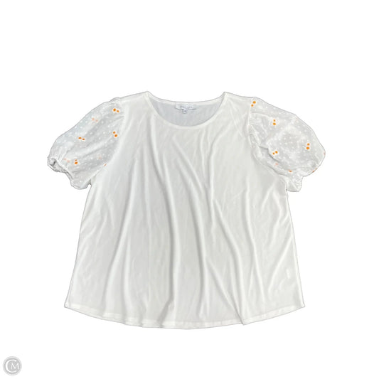 Top Short Sleeve By Sweet Rain In White, Size: 3x