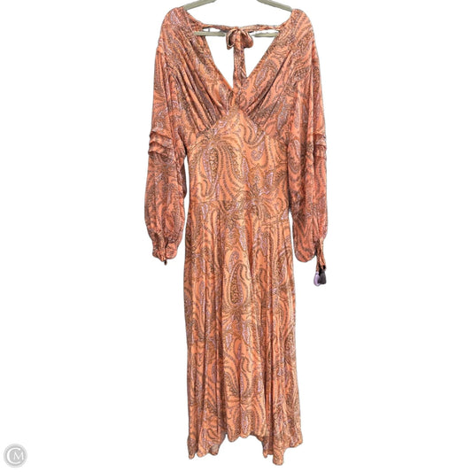 Dress Casual Midi By Free People In Peach, Size: 4