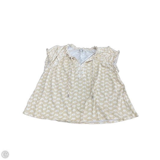 Top Short Sleeve By Wonderly In Cream, Size: 2x