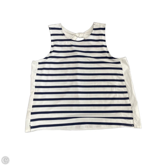 Top Sleeveless By Crown And Ivy In Blue & White, Size: Xxl