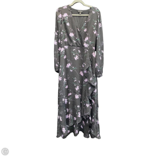 Dress Casual Midi By Banana Republic In Black & Purple, Size: 6