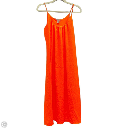 Dress Casual Midi By H&m In Orange, Size: 4