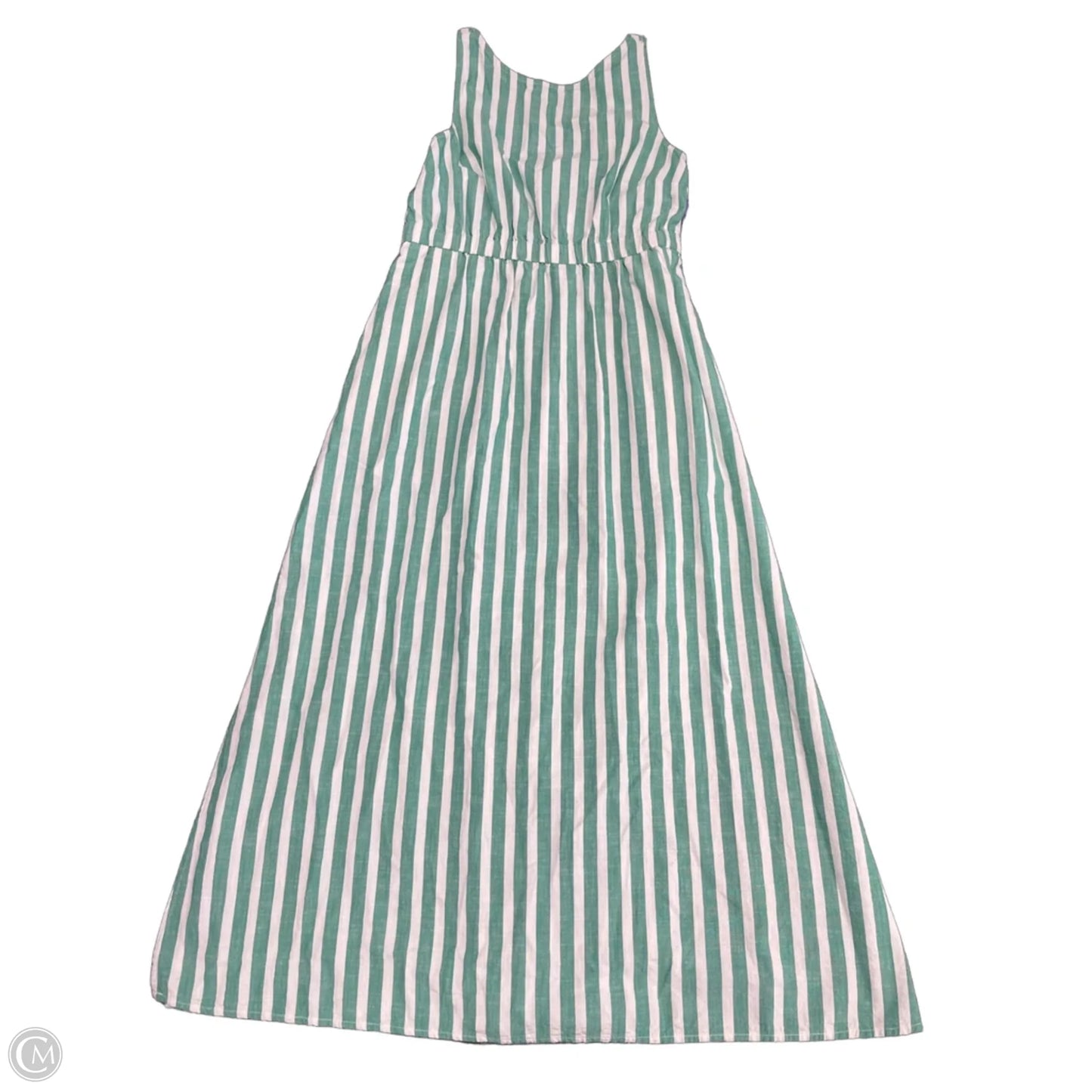 Dress Casual Midi By Universal Thread In Green & White, Size: S