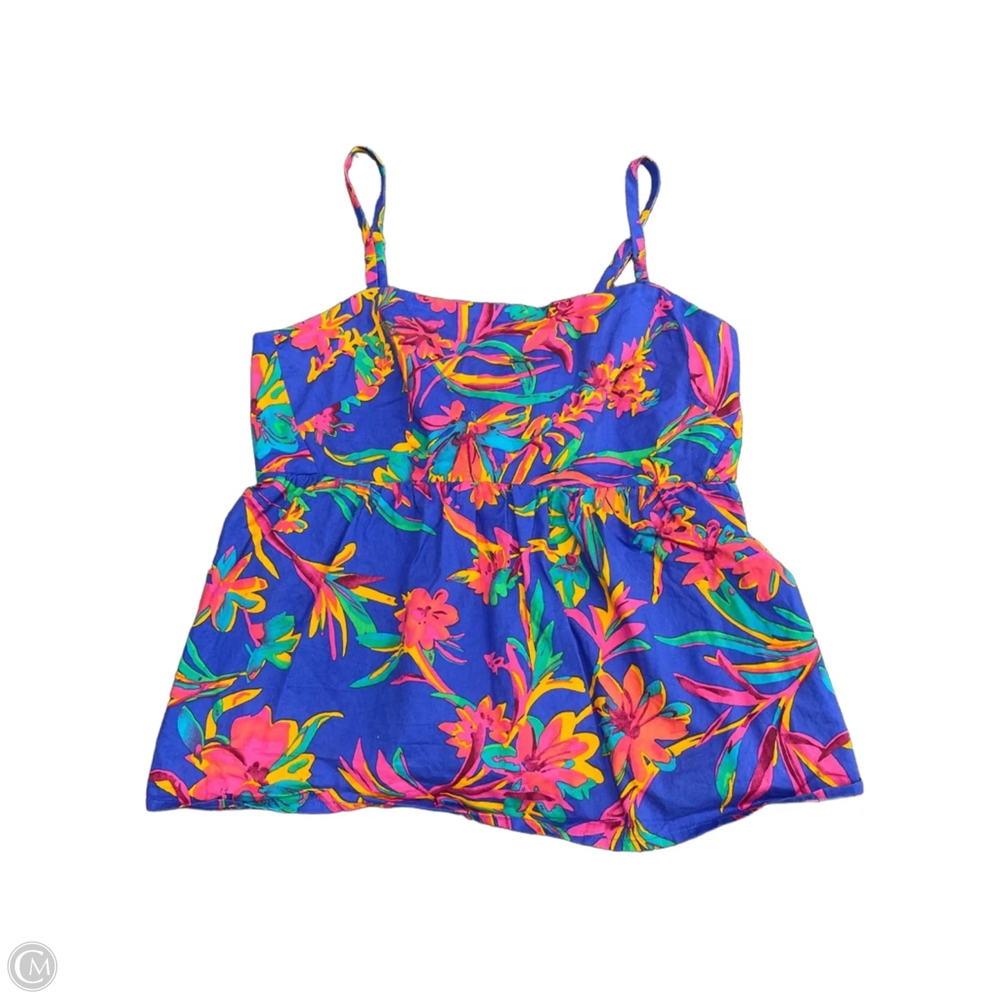 Top Sleeveless By J. Crew In Blue & Pink, Size: 6