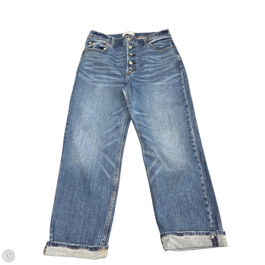 Jeans Straight By Abercrombie And Fitch In Blue Denim, Size: 12