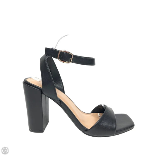Sandals Heels Block By A New Day In Black, Size: 9