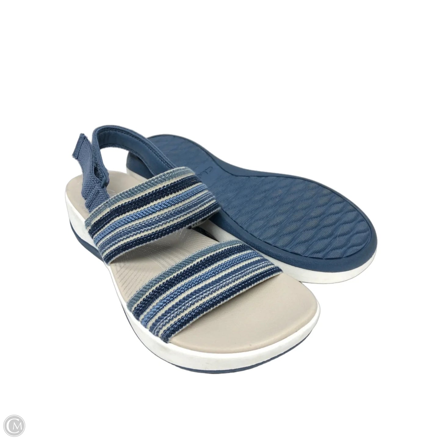 Sandals Flats By Clarks In Blue, Size: 8
