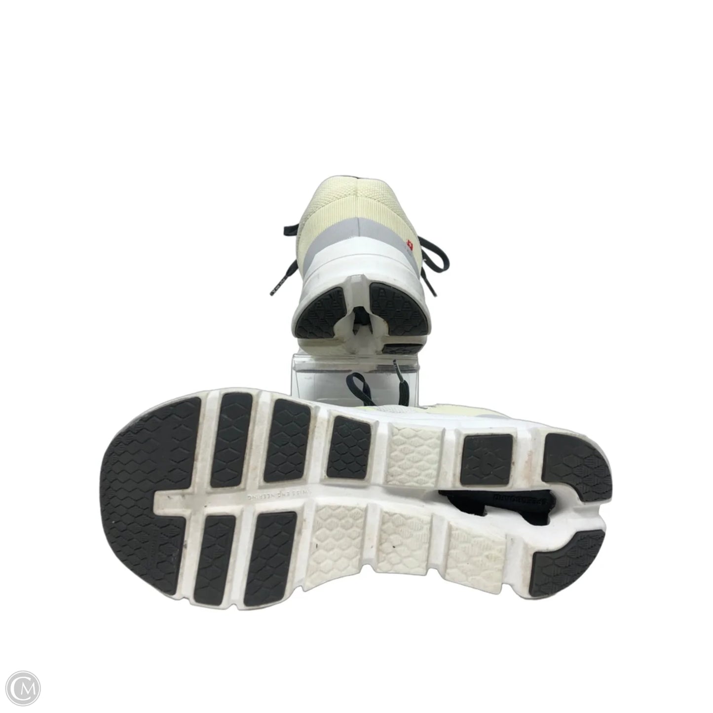 Shoes Athletic By On In Grey & Yellow, Size: 8.5